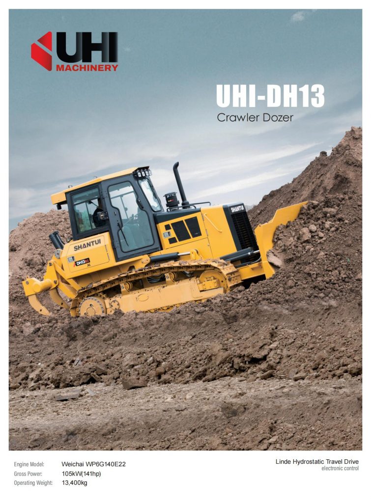 UHI-DH13 141hp Rated Power 13.4T operation weight Bulldozer – UHI ...